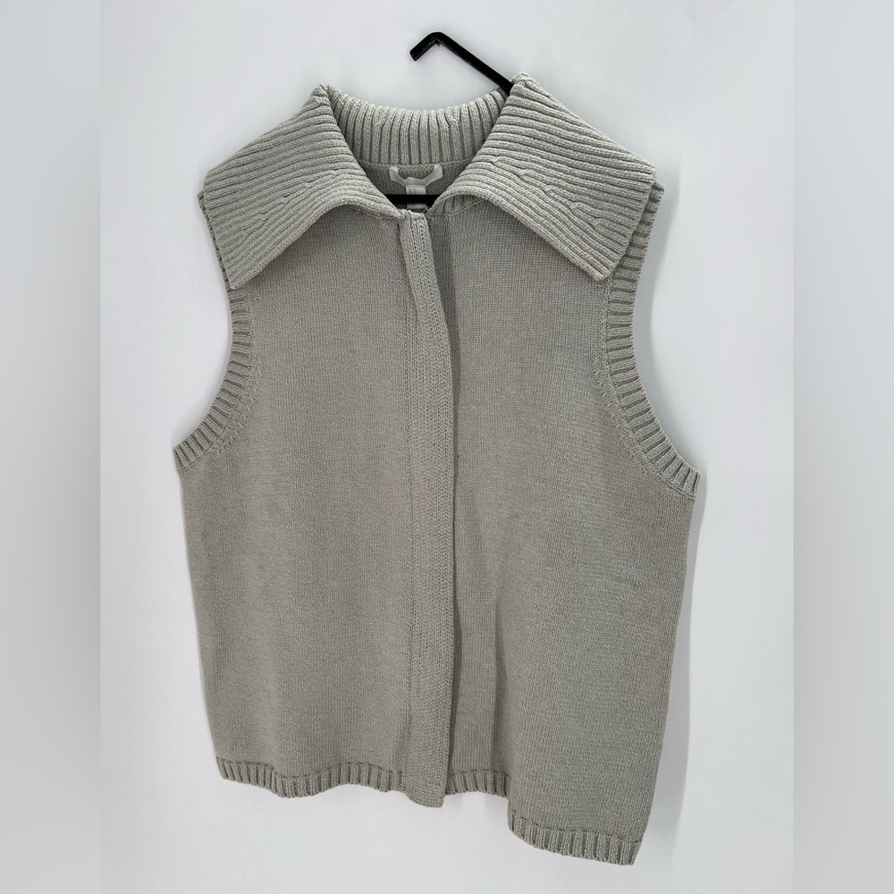 Cos Zip Up Chunky Knit Knitted Cardigan Sweater Vest - Picture 3 of 6